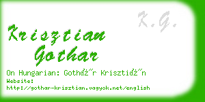 krisztian gothar business card